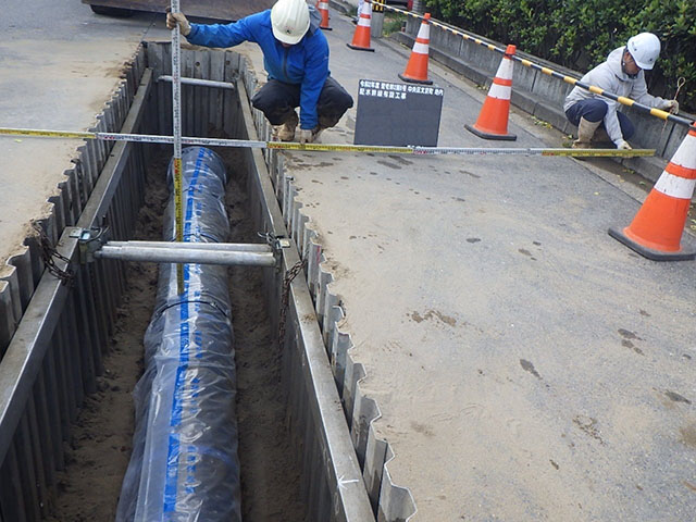 Φ中央区水道町地内　配水幹線布設工事